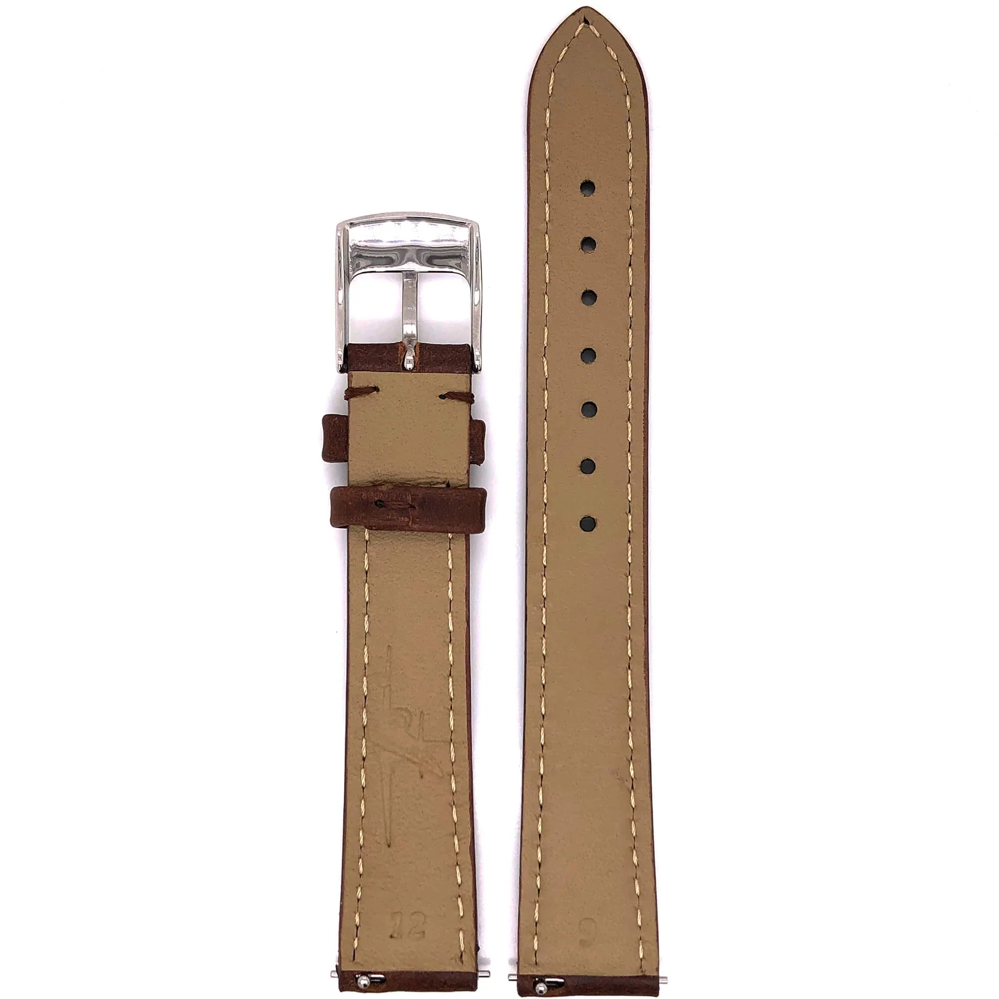 Abingdon 16mm Oil-Tan Leather Watch Band – Matching Stitch - Image 7