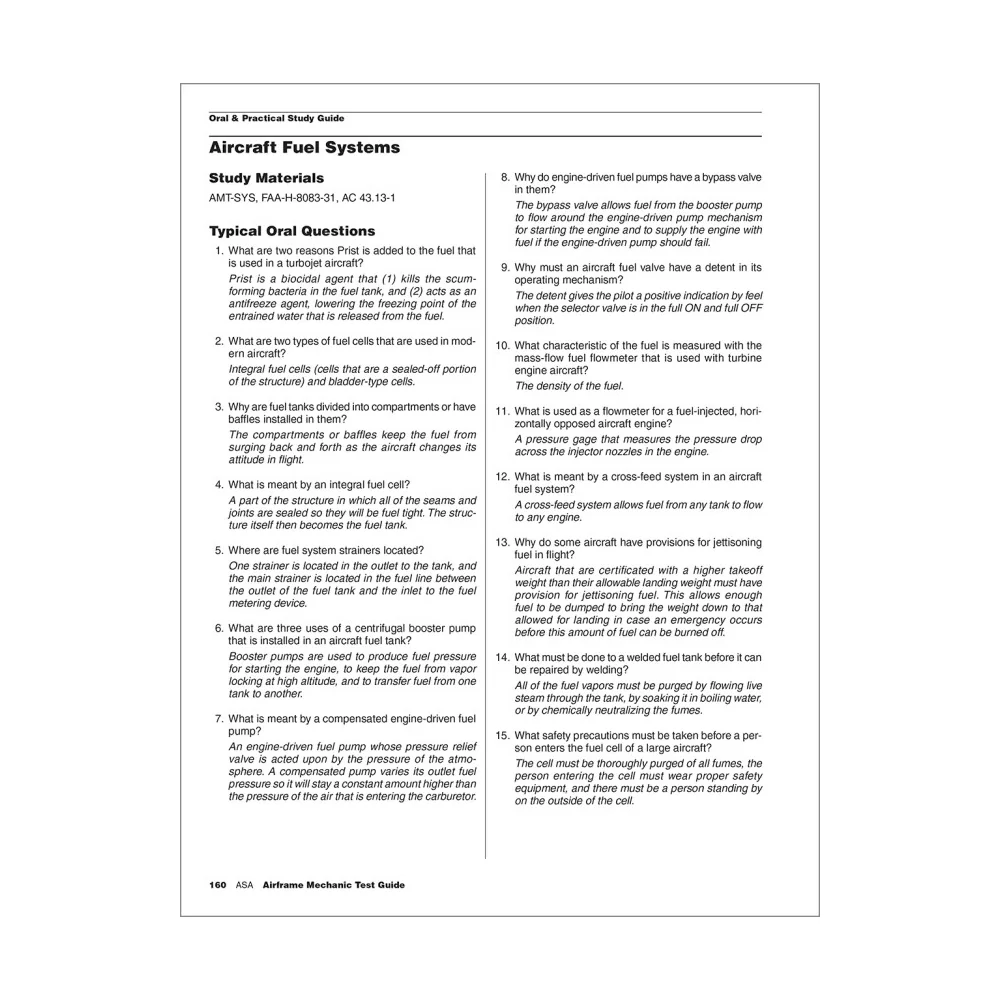 ASA 2026 Airframe Test Guide – Book Only or w/ Prepware® Software - Image 3