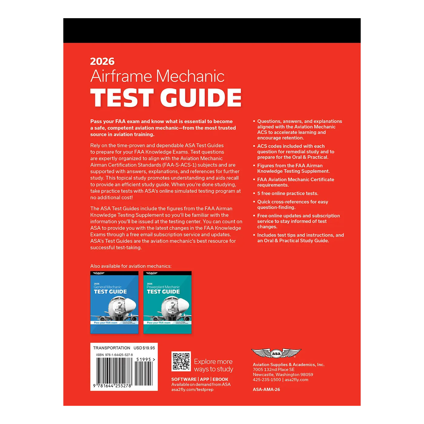 ASA 2026 Airframe Test Guide – Book Only or w/ Prepware® Software - Image 5