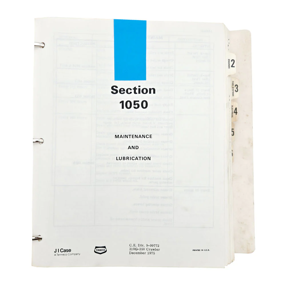 Case 310G 350 Crawler Service Repair Manual 9-99772 With Binder - Image 6