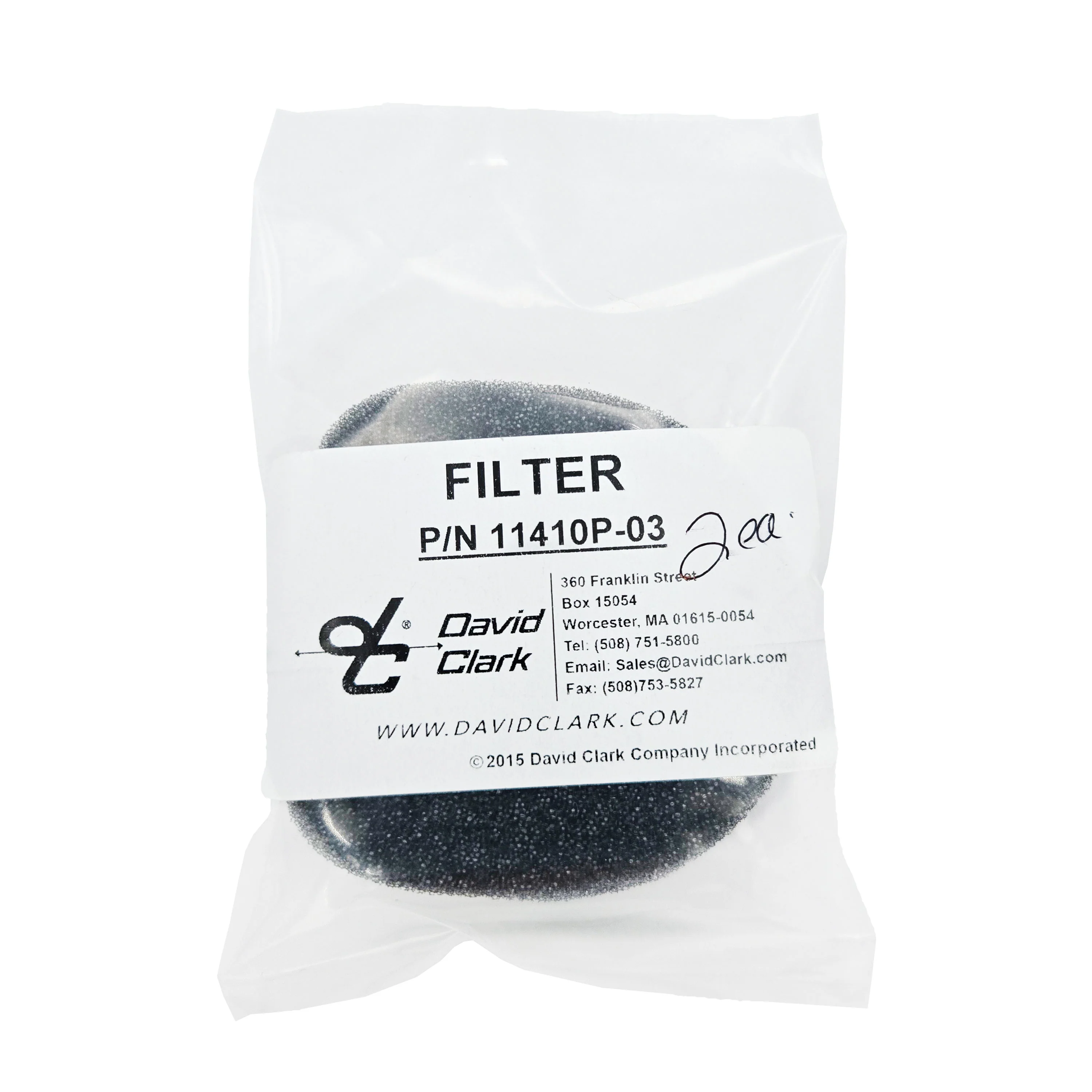 David Clark Acoustic Filter – Part No. 11410P-03 | Aviation Headset Replacement