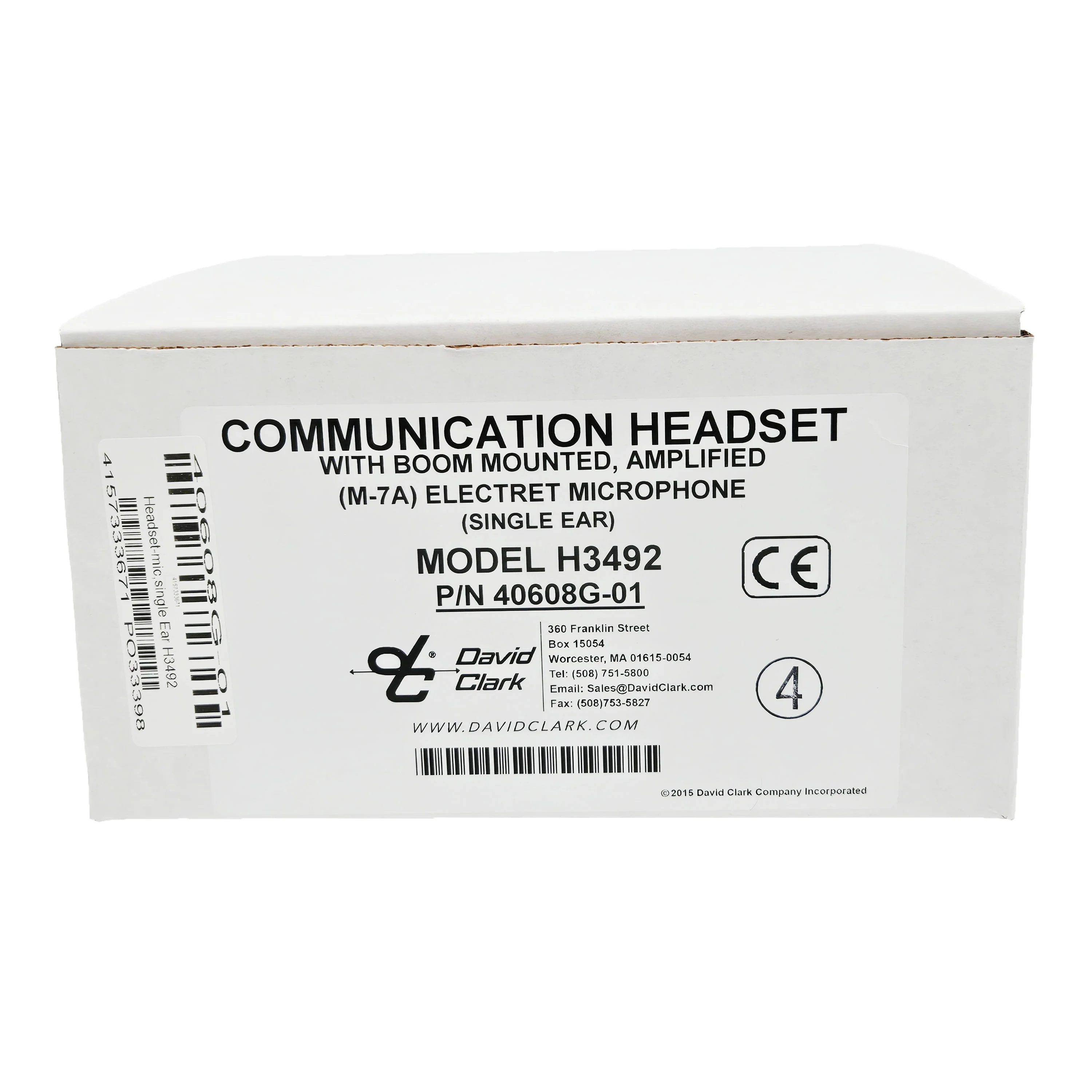 David Clark H3492 Single-Ear Ground Support Headset | 40608G-01