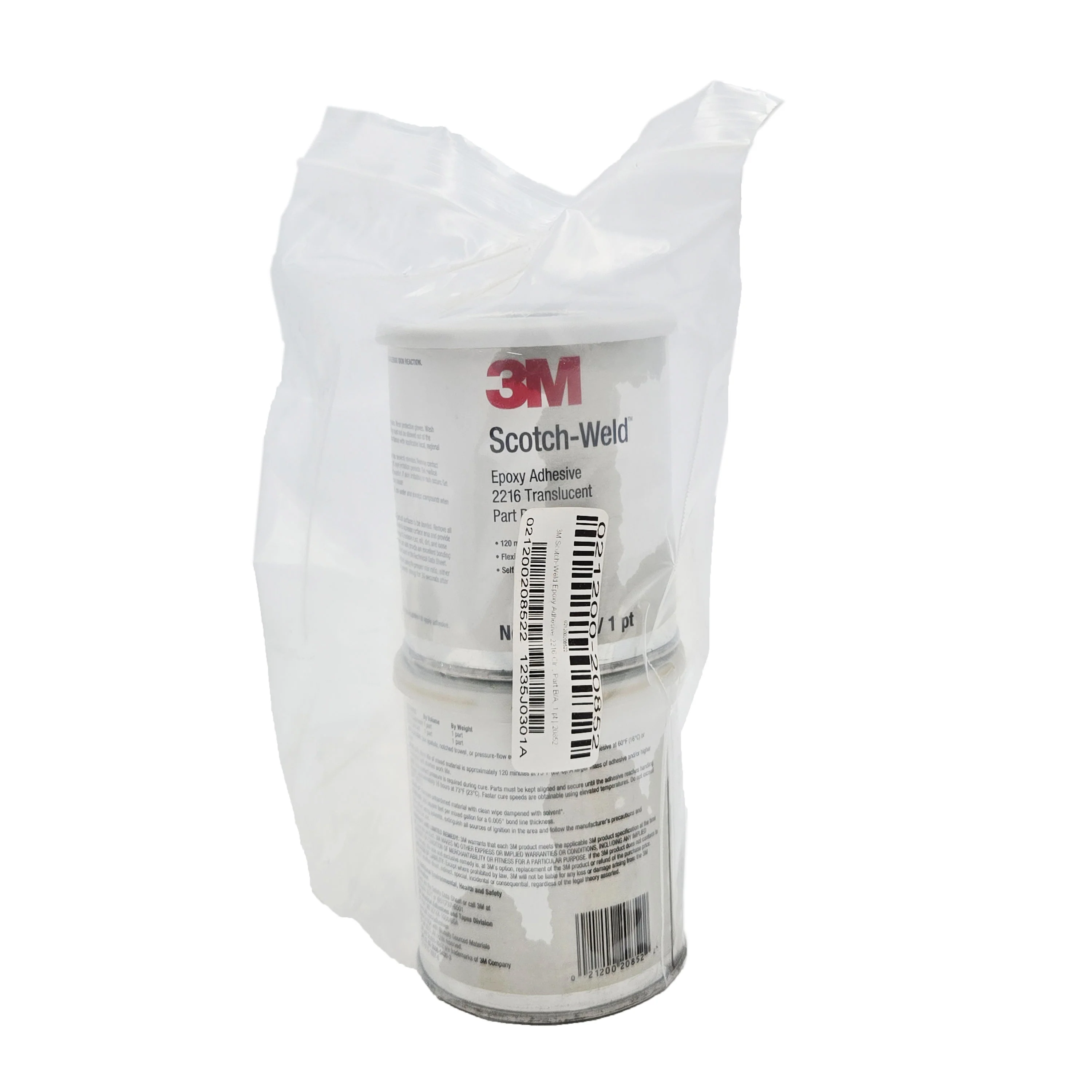EXPIRED - 3M Scotch-Weld Epoxy Adhesive 2216 Clr , Part B/A, 1 pt | 20852 Lot# 1235J0301A - Image 5