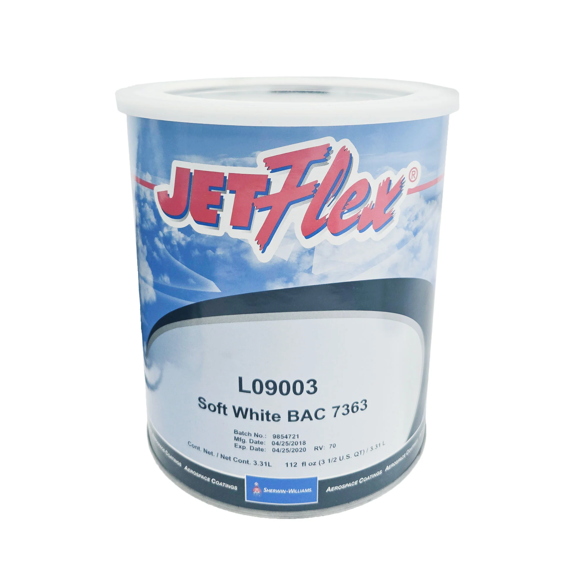Expired - Sherwin Williams - JETFlex Soft White BAC-7363 Aircraft Interior Finish - gl | Lot# L09003 | Lot 9854721