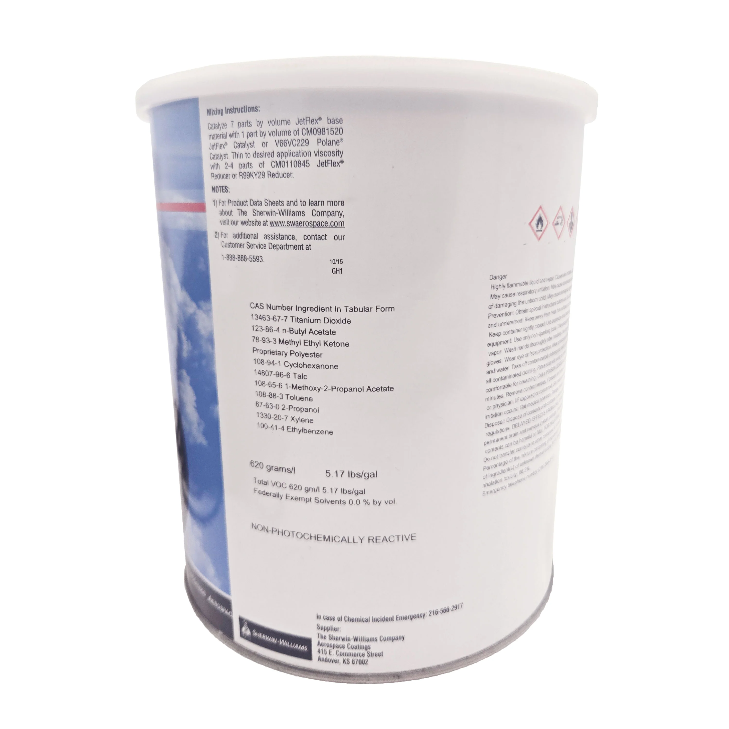 Expired - Sherwin Williams - JETFlex Soft White BAC-7363 Aircraft Interior Finish - gl | Lot# L09003 | Lot 9854721 - Image 2