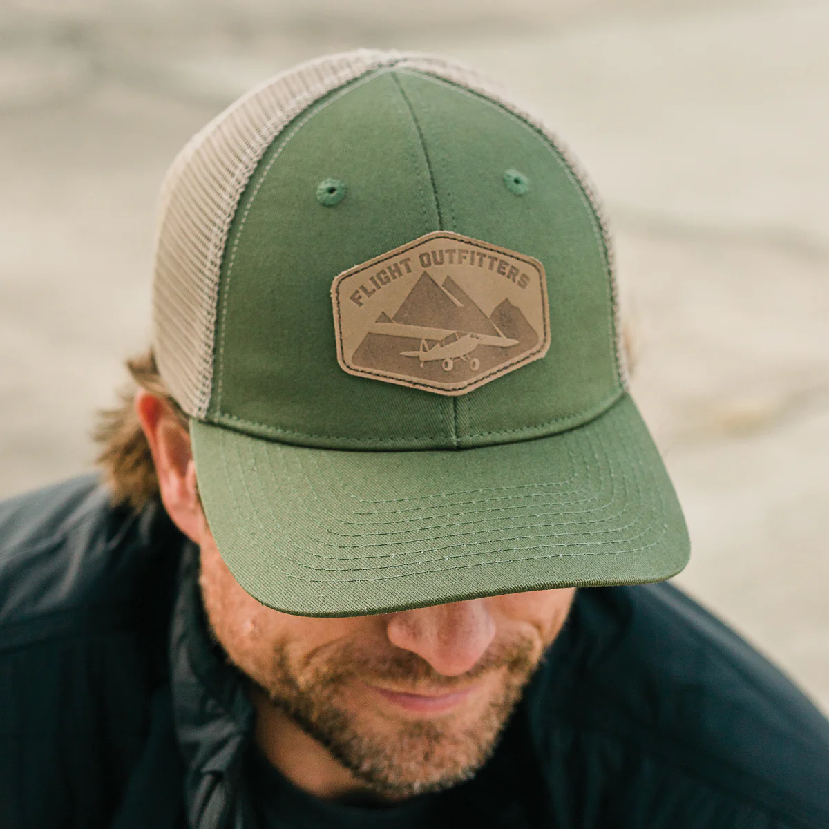 Flight Outfitters - Leather Patch Pilot Hat - Image 2