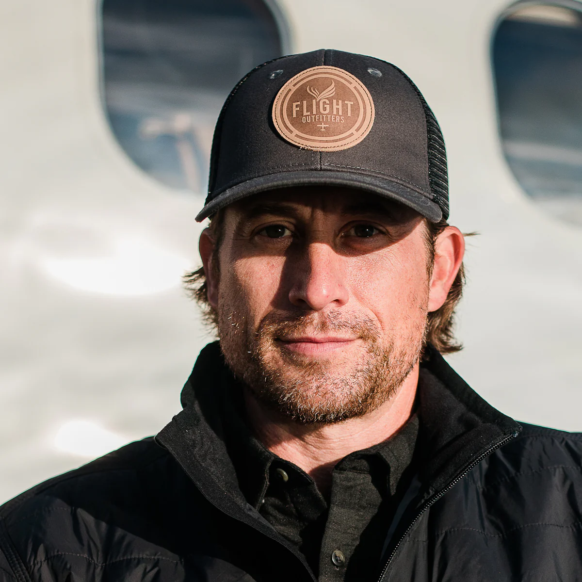 Flight Outfitters - Leather Patch Pilot Hat - Image 3