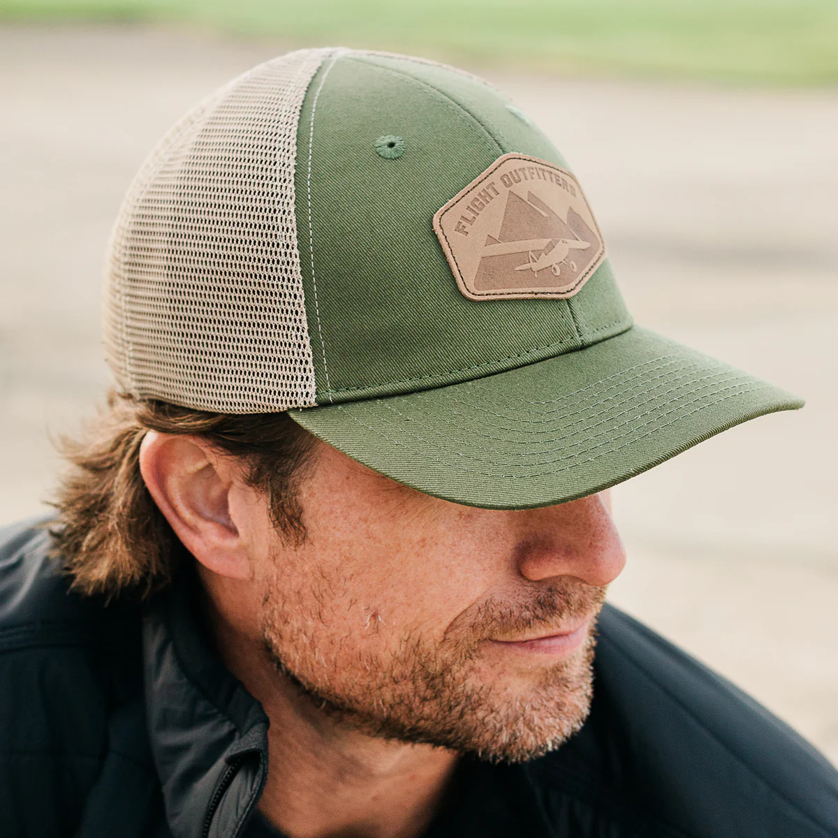 Flight Outfitters - Leather Patch Pilot Hat - Image 4