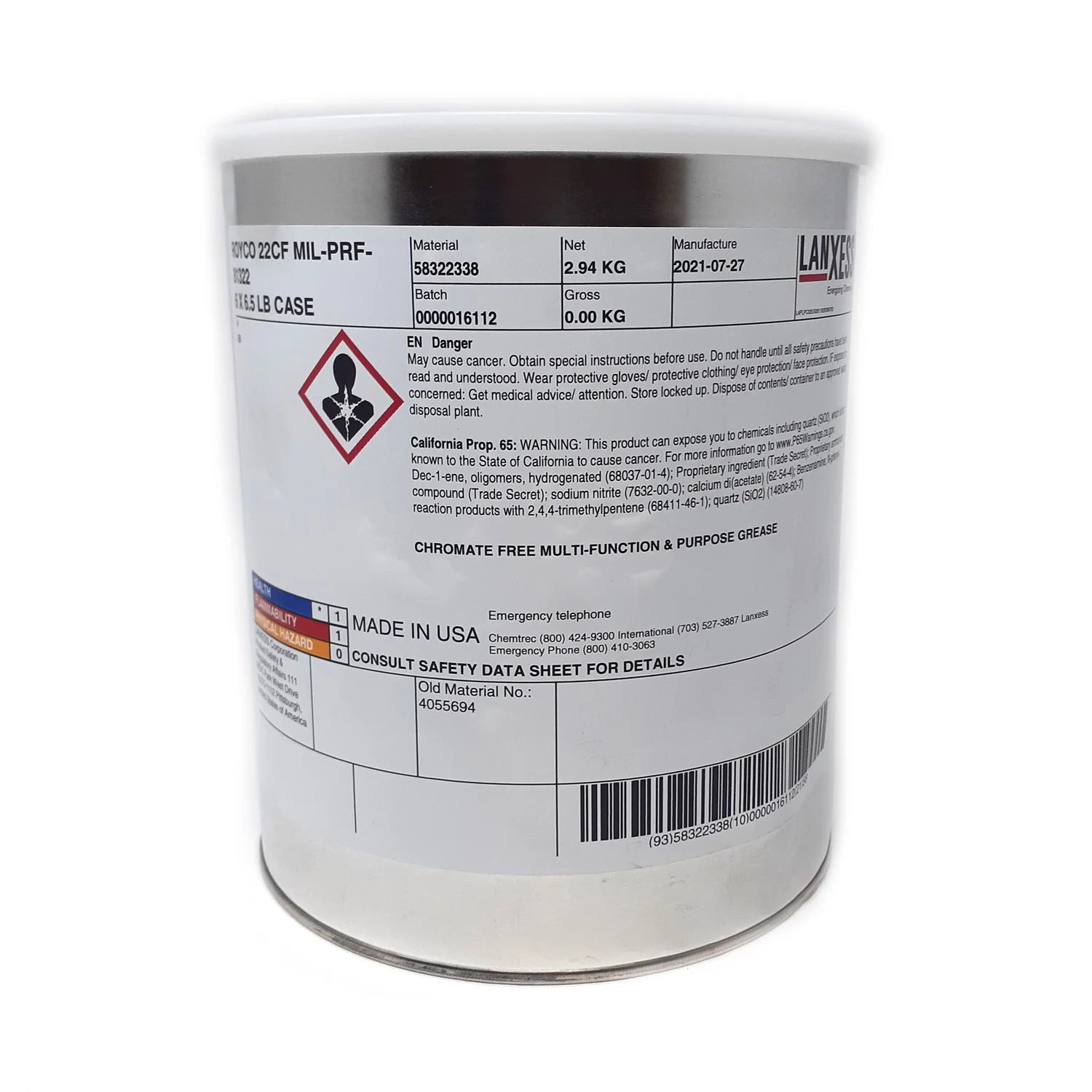 Royco - 22CF Synthetic Based Grease | MIL-PRF-81322F - Image 2