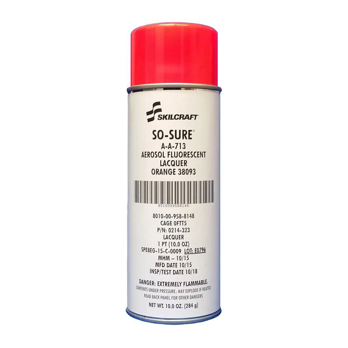 So‑Sure® A‑A‑713 Fluorescent Lacquer – 10oz Aerosol, Each/Case