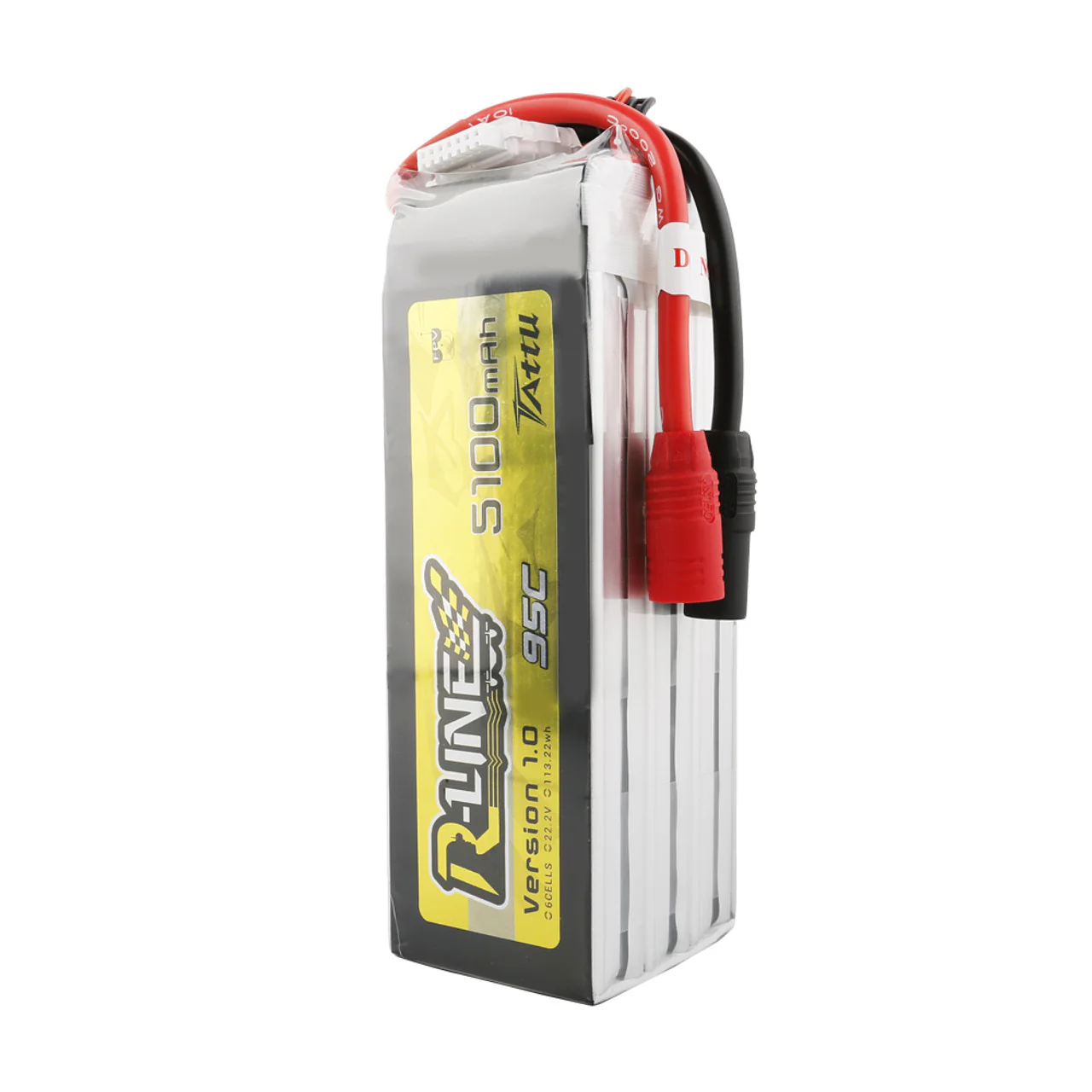Tattu - 5100mAh 22.2V 95C 6S1P X-Class FPV Drone battery with AS150 Plug - Image 3