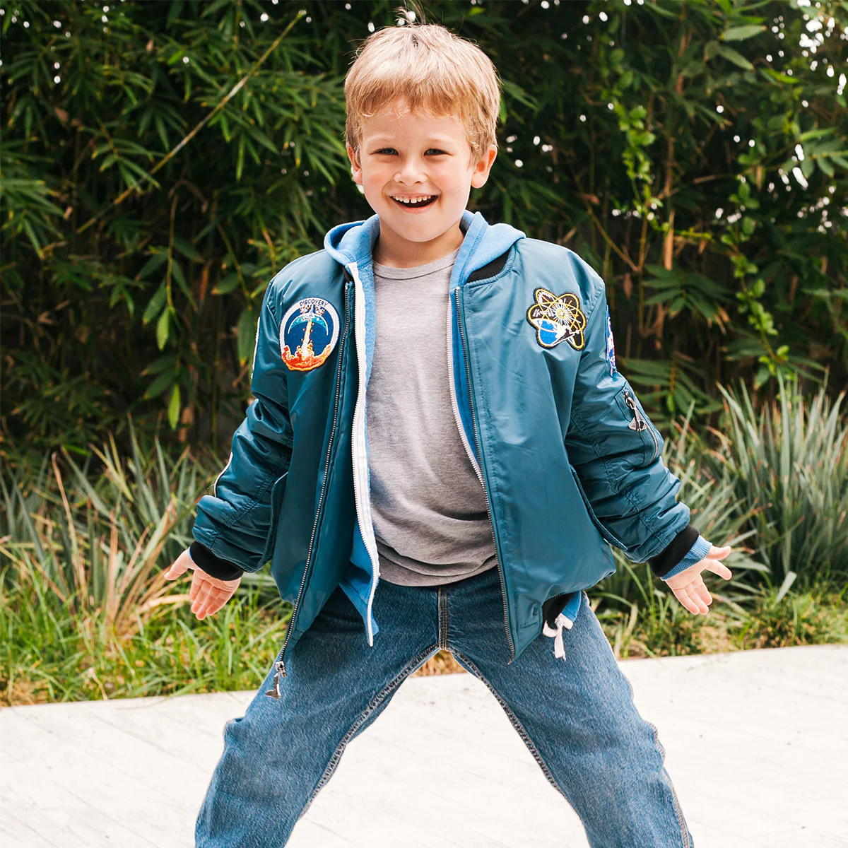 Up and Away - Toddler Space Shuttle Jacket (Blue 5-Patch) - Image 3