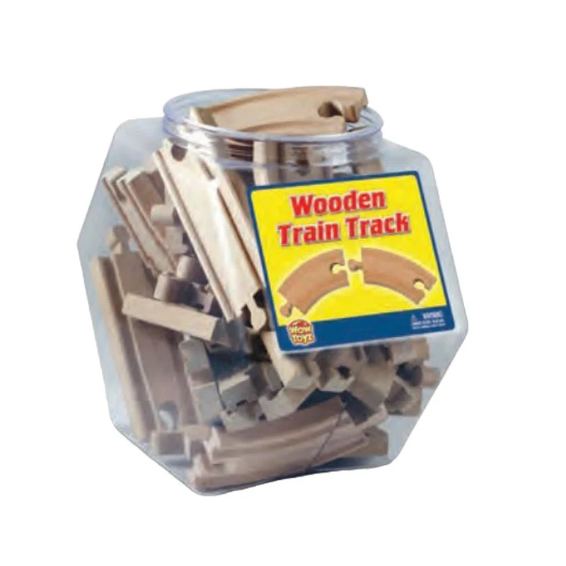 WowToyz® - 4" Straight Wooden Train Track - Image 2