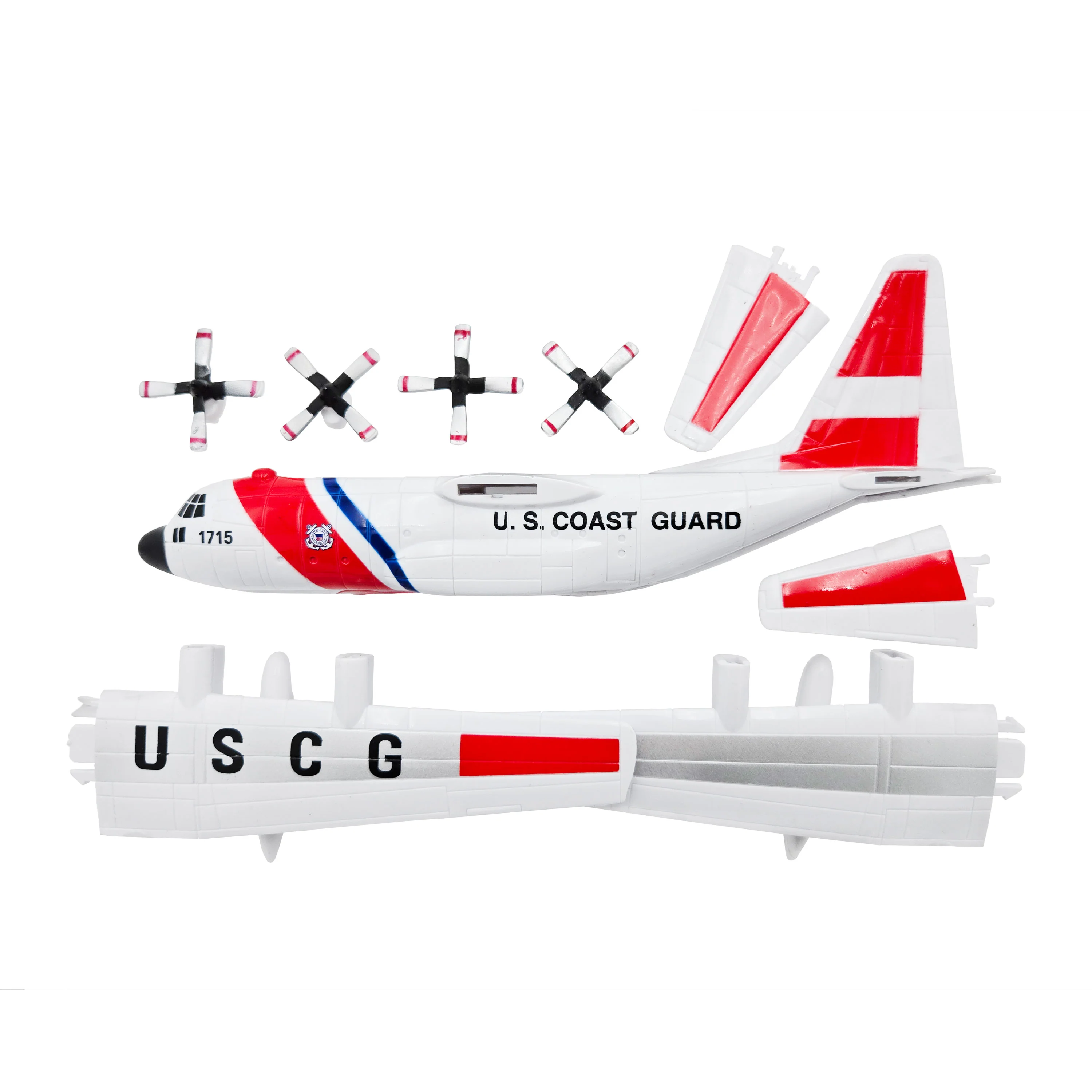 WowToyz® - E-Z Build™ C-130 Hercules® U.S. Coast Guard 1:130 Scale Model - Image 3