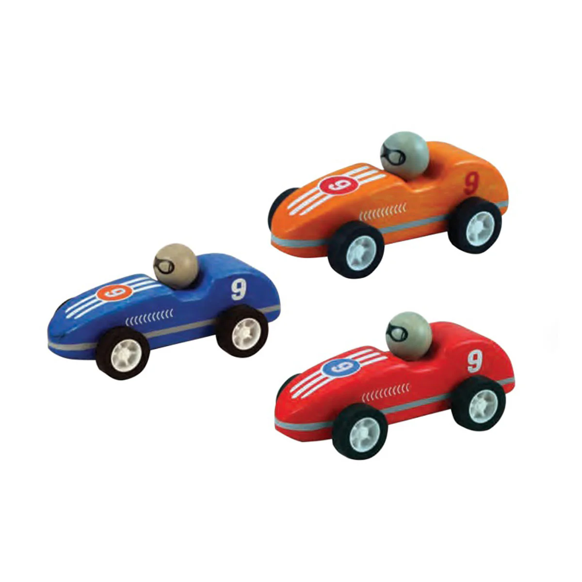 WowToyz® - Wooden Pullback Racers, 3 Assorted Colors